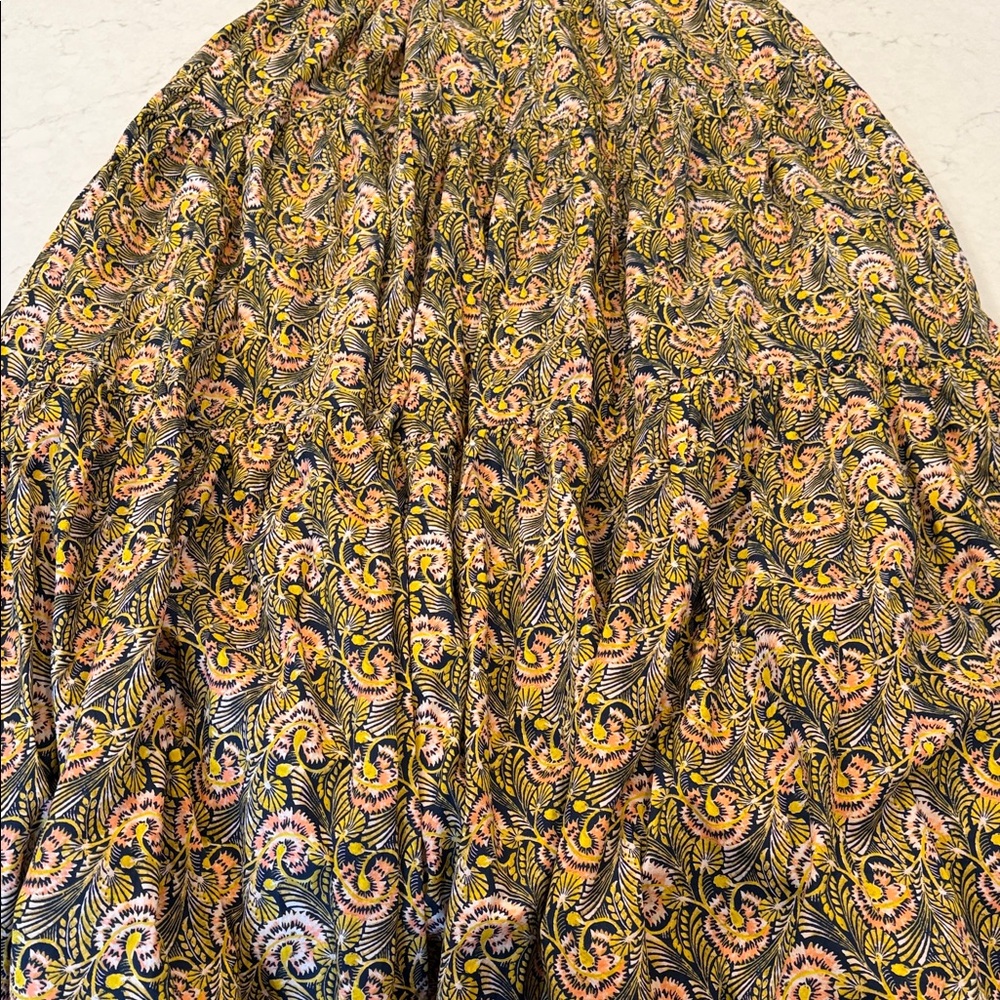 J.Crew NWT Oahu V-neck tiered‎ dress in dandelion swirl Size XS - Picture 8 of 10
